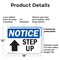 Signmission Step Up (Up Arrow), 18 in W x Rectangle, Plastic OS-2PACK-NS-P-1218-L-18459 - alternate 2